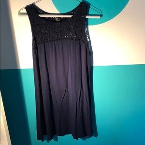 Dark blue, knit top dress